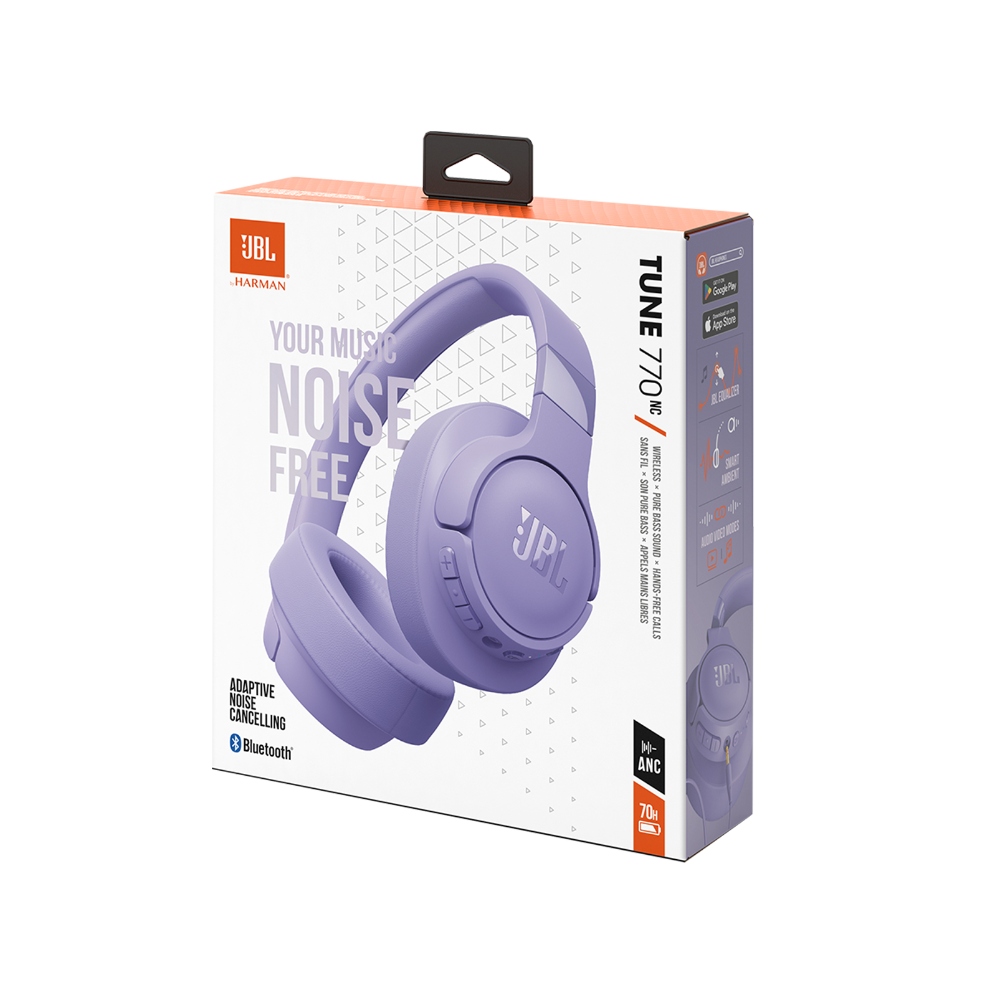 JBL TUNE 770NC, Auriculares inalámbrico Bluetooth/3.5mm, ANC, 70h (Morado) · JBLT770NCPURAM