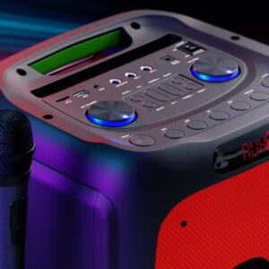 Klip Xtreme BoomFire Pro, Bocina con 2 Subwoofer de 8" portable, Bluetooth, USB, 3.5mm, 9Hr, PMPO 3000 WATTS · KLS-662