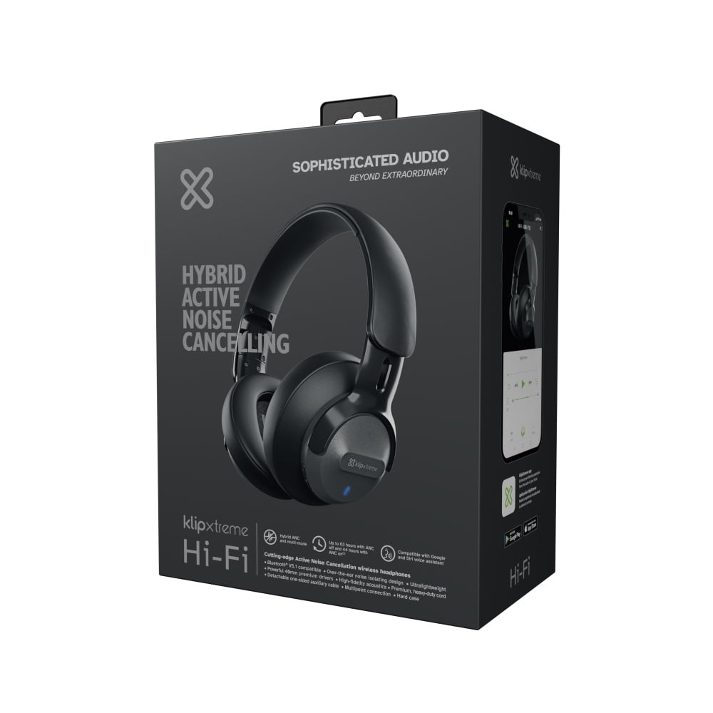Klip Xtreme - Headphones - Para Home audio - Wireless - ANC - 44Hr - Gray · KNH-750GR