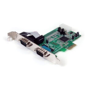 StarTech.com Tarjeta PCI Express Adaptadora Serie RS232 DB9 de 2 Puertos UART16550 - Tarjeta PCIe Controladora de Host Serial RS232 - Tarjeta de Expansión - Windows y Linux (PEX2S553) - Adaptador serie - PCIe perfil bajo - RS-232 x 2 - para P/N: BNDTB10GI, BNDTB210GSFP, BNDTB310GNDP, BNDTB410GSFP, BNDTB4M2E1, BNDTBUSB3142 · PEX2S553