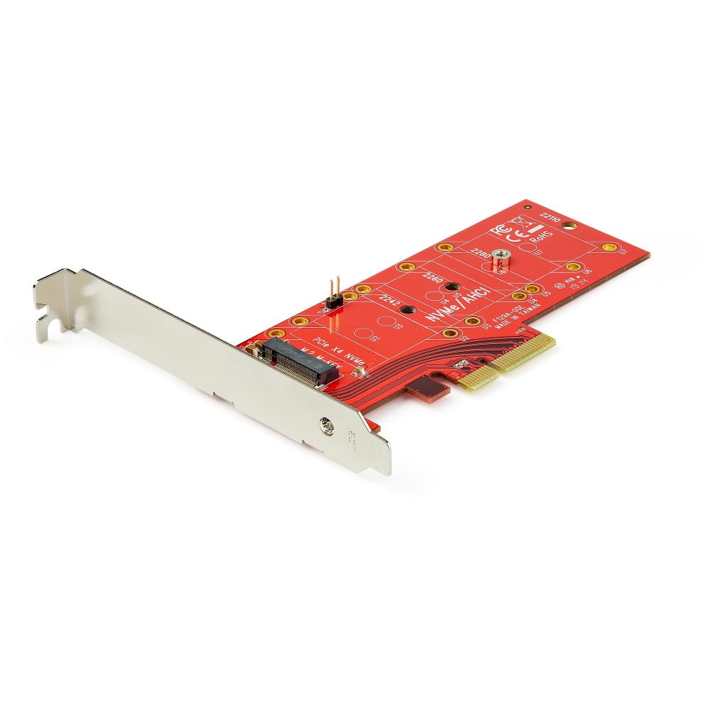 StarTech.com Adaptador PCI Express 3.0 x4 a M.2 para SSD - NGFF AHCI o NVMe - Adaptador de interfaz - M.2 - Expansion Slot to M.2 - M.2 Card - PCIe x4 - rojo - para P/N: BNDTB10GI, BNDTB210GSFP, BNDTB310GNDP, BNDTB410GSFP, BNDTB4M2E1, BNDTBUSB3142 · PEX4M2E1