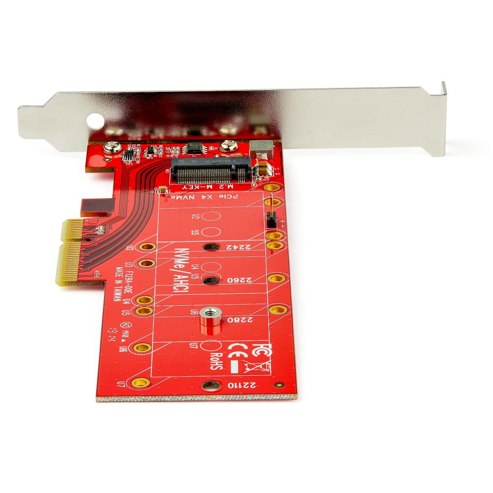 StarTech.com Adaptador PCI Express 3.0 x4 a M.2 para SSD - NGFF AHCI o NVMe - Adaptador de interfaz - M.2 - Expansion Slot to M.2 - M.2 Card - PCIe x4 - rojo - para P/N: BNDTB10GI, BNDTB210GSFP, BNDTB310GNDP, BNDTB410GSFP, BNDTB4M2E1, BNDTBUSB3142 · PEX4M2E1