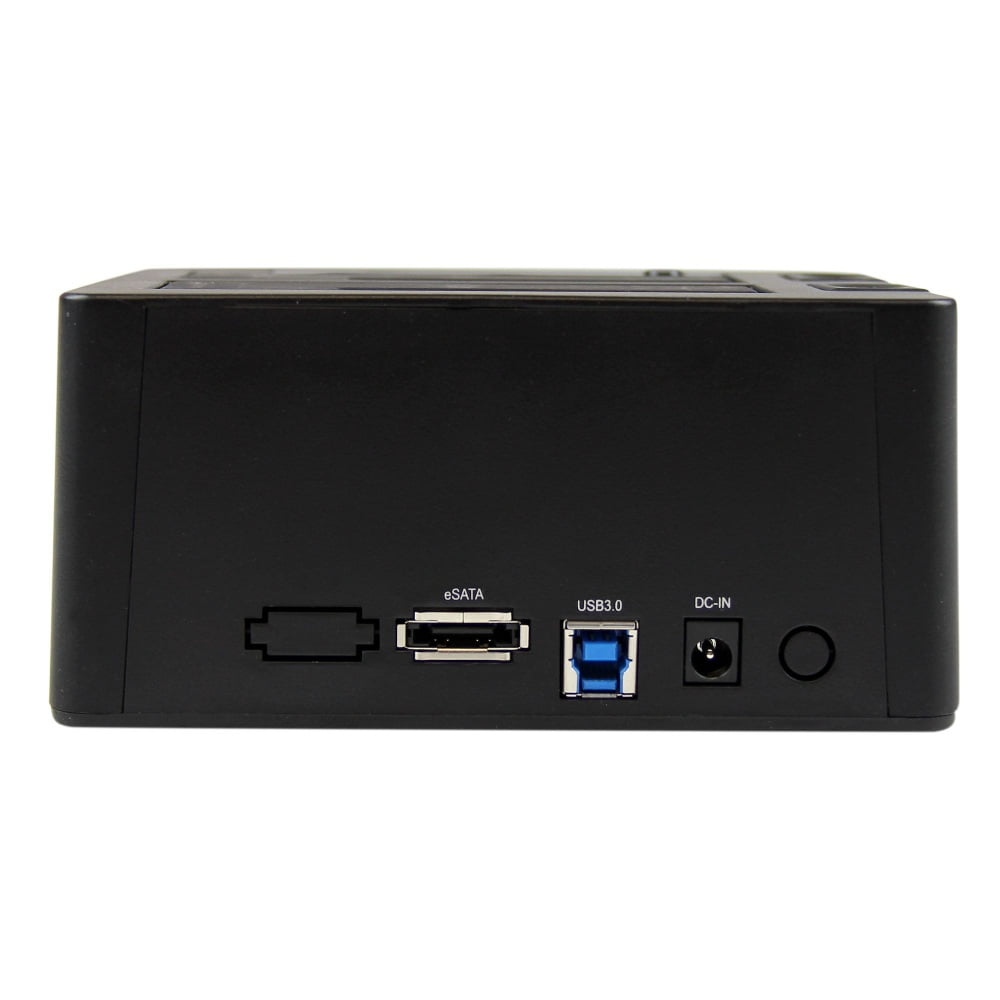 StarTech.com Dual-Bay USB 3.0 eSATA to SATA Hard Drive Docking Station, USB Hard Drive Dock, External 2.53.5 SATA IIIIII, SSDHDD Docking Station, Hot-Swap Hard Drive Bays - Top-Loading - Controlador de almacenamiento - 2.5", 3.5" - SATA 6Gb/s - eSATA 6Gb/s, USB 3.0 - negro - para P/N: SVA12M5NA · SDOCK2U33EB