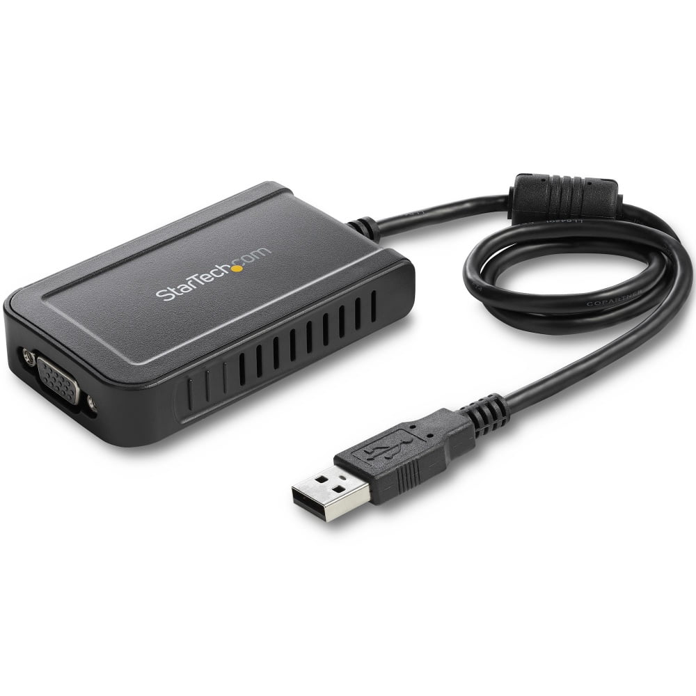 StarTech.com Adaptador de Vídeo Externo USB a VGA - Cable Conversor - Tarjeta Gráfica Externa - Hembra HD15 - Macho USB A - 1920x1200 - Adaptador USB / VGA - Conforme a la TAA - USB (M) a HD-15 (VGA) (H) - USB 2.0 - 50 cm - admite 1920x1200 (WUXGA) - gris - para P/N: MXT101MM · USB2VGAE3
