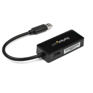 StarTech.com Adaptador Tarjeta de Red NIC Externa USB 3.0 1 Puerto Gigabit Ethernet RJ45 y 1 Puerto USB Super Speed - Cable - Negro - Adaptador de red - USB 3.0 - Gigabit Ethernet - negro - para P/N: TB33A1C · USB31000SPTB