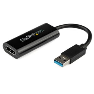 StarTech.com Adaptador Gráfico Conversor USB 3.0 a HDMI - Cable Convertidor Compacto de Vídeo - Cable adaptador - Conforme a la TAA - USB Tipo A macho a HDMI hembra - 19 cm - negro - compatibilidad con 1080p - para P/N: HDDVIMM3, HDMM12, HDMM15, HDMM1MP, HDMM2MP, HDMM3, HDMM3MP, HDMM50A, HDMM6, HDPMM50 · USB32HDES