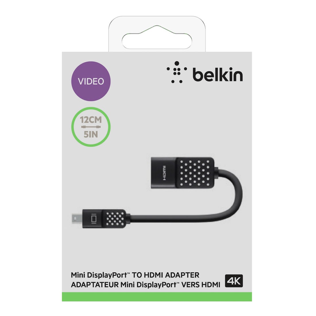Belkin, Adaptador de vídeo Mini DisplayPort to HDMI, 12.7 cm · F2CD079BT