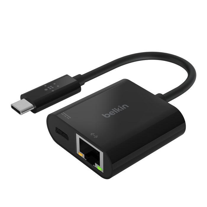 Belkin, Adaptador USB-C a Ethernet + carga · INC001btBK