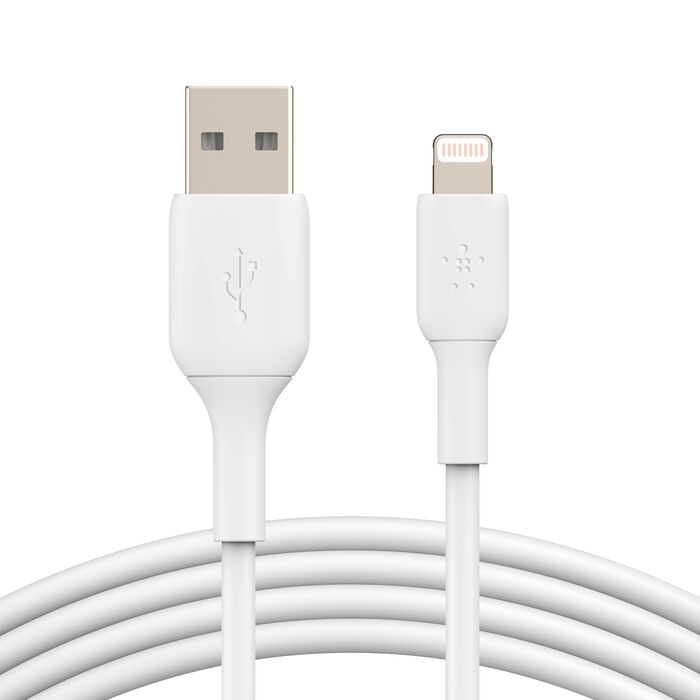 Belkin BoostCharge, Cable Lightning a USB-A, (2 m, blanco) · CAA001bt2MWH