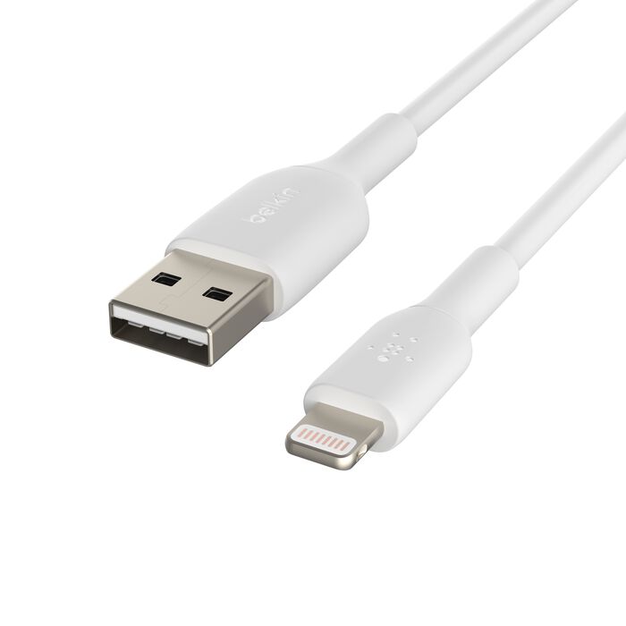 Belkin BoostCharge, Cable Lightning a USB-A, (2 m, blanco) · CAA001bt2MWH