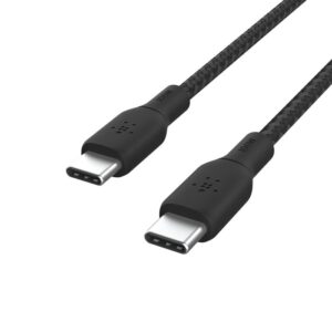 Belkin BoostCharge, Cable trenzado USB-C a USB-C de 100 W, (2 m) · CAB014BT2MBK