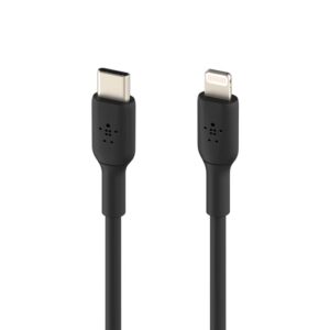 Belkin BoostCharge, Cable USB-C a Lightning, (1 m, negro) · CAA003bt1MBK