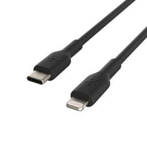 Belkin BoostCharge, Cable USB-C a Lightning, (1 m, negro) · CAA003bt1MBK