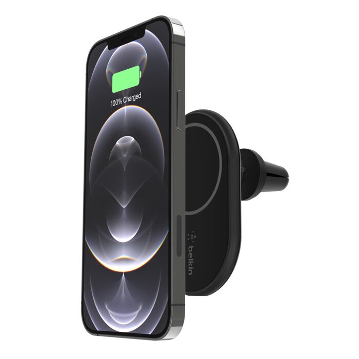 Belkin BoostCharge para Apple, Cargador inalámbrico magnético para coche de 10 W · WIC004btBK-NC