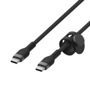 Belkin BoostCharge Pro Flex, Cable trenzado USB-C a USB-C, (2 m, negro) · CAB011bt2MBK