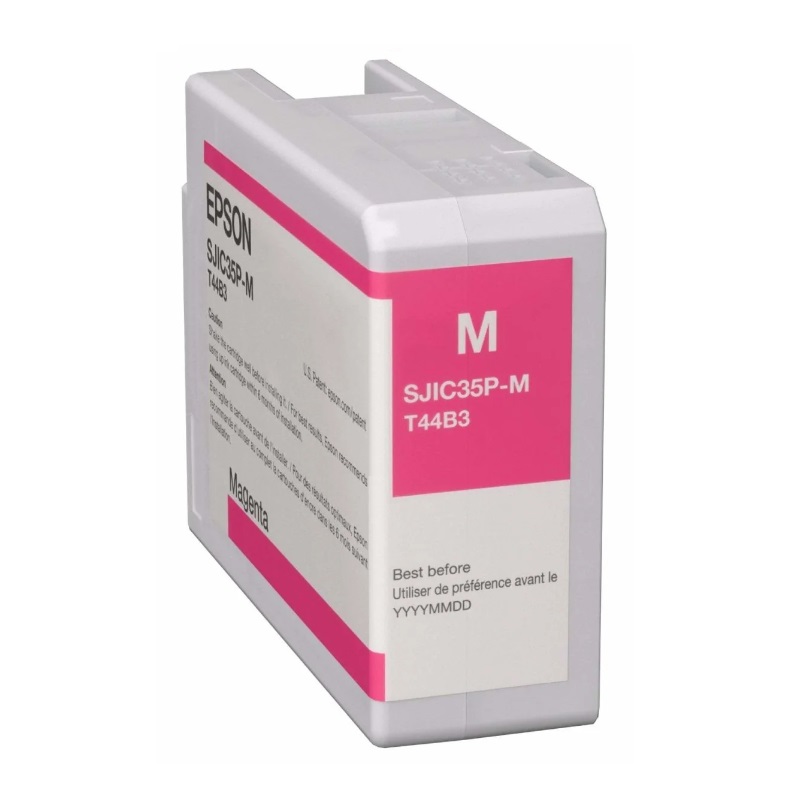 Epson SJIC35P-C, Cartucho de Tinta para ColorWorks C6000/C6500, 80 ml, Magenta · C13T44B320