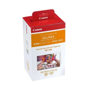 Canon RP-108, Papel Fotográfico + tinta para Impresoras SELPHY (4" x 6") · 8568B001AA