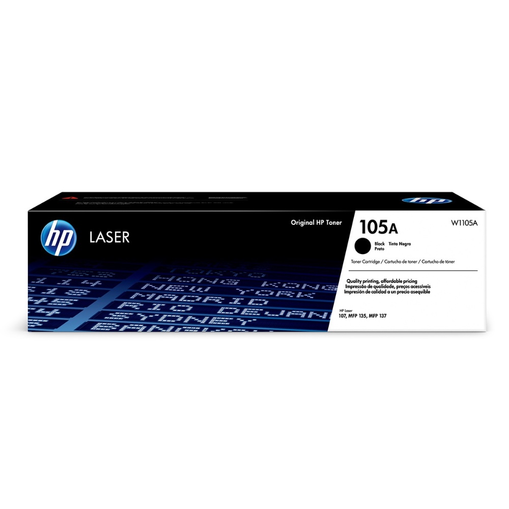 HP 105A, Cartucho de Tóner para LaserJet, Negro · W1105A