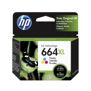 HP 664XL, Cartucho de tinta, 8 ml, Tri-color · F6V30AL