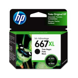 HP 667XL, Cartucho de tinta, 8.5 ml, Negro · 3YM81AL