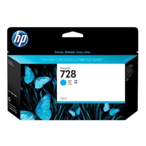 HP 728, Cartucho de tinta para DesignJet, 130 ml, Cyan · F9J67A