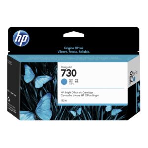 HP 730, Cartucho de tinta para DesignJet, 130 ml, Cyan · P2V62A