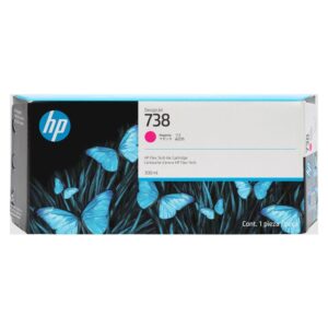 HP 738, Cartucho de tinta de Alto Rendimiento para DesignJet, 300 ml, Magenta · 676M7A
