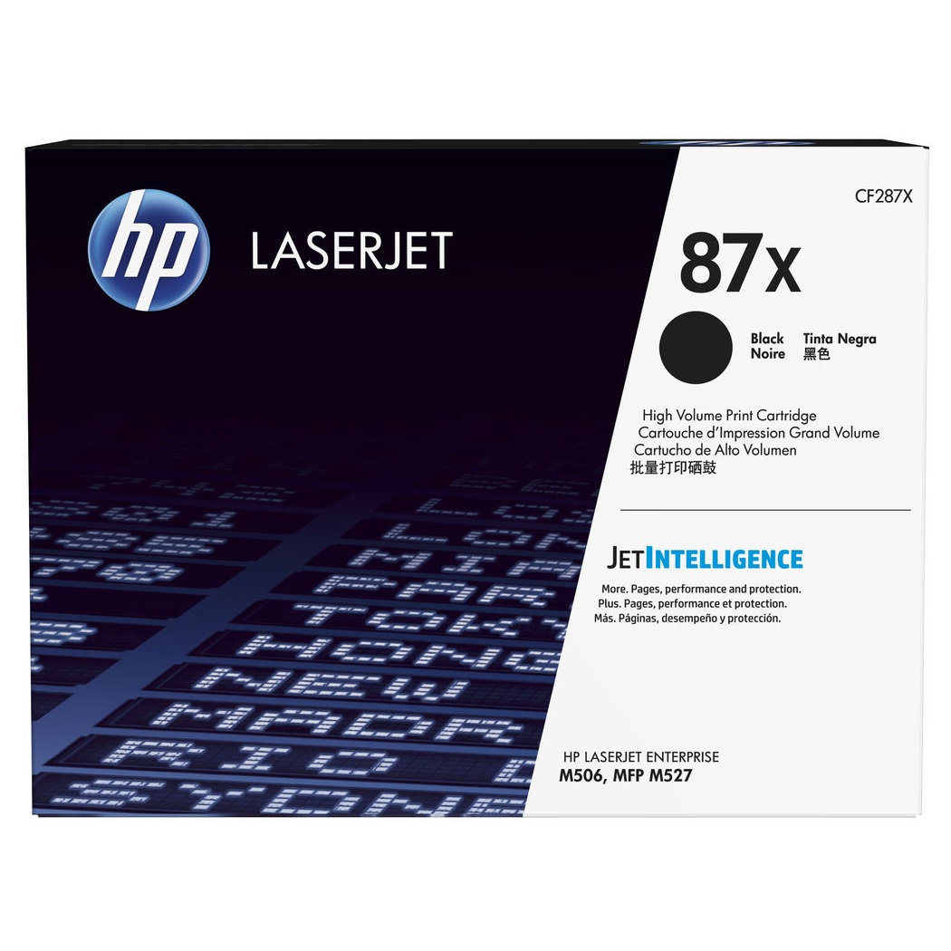 HP 87X, Cartucho de tóner de Alto rendimiento para LaserJet, Negro · CF287X