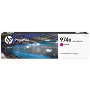 HP 974X, Cartucho de tóner de Alto Rendimiento para PageWide, 82 ml, Magenta · L0S02AL