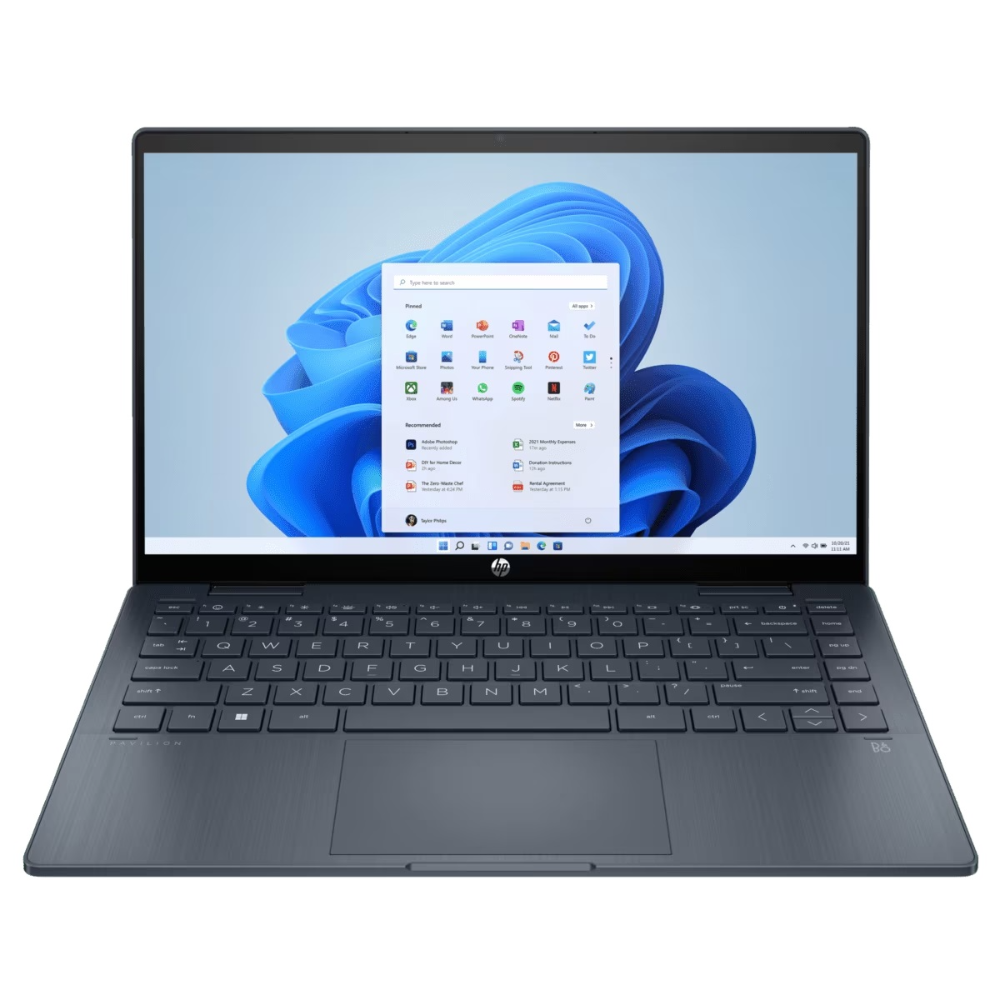 HP Pavilion x360 14-ek0004la, Laptop 2 en 1 Táctil de 14″ FHD IPS, Intel Core i5-1235U, 8GB DDR4, 512 GB SSD, W11 Home, Teclado español, Azul · 8D053LA#AB