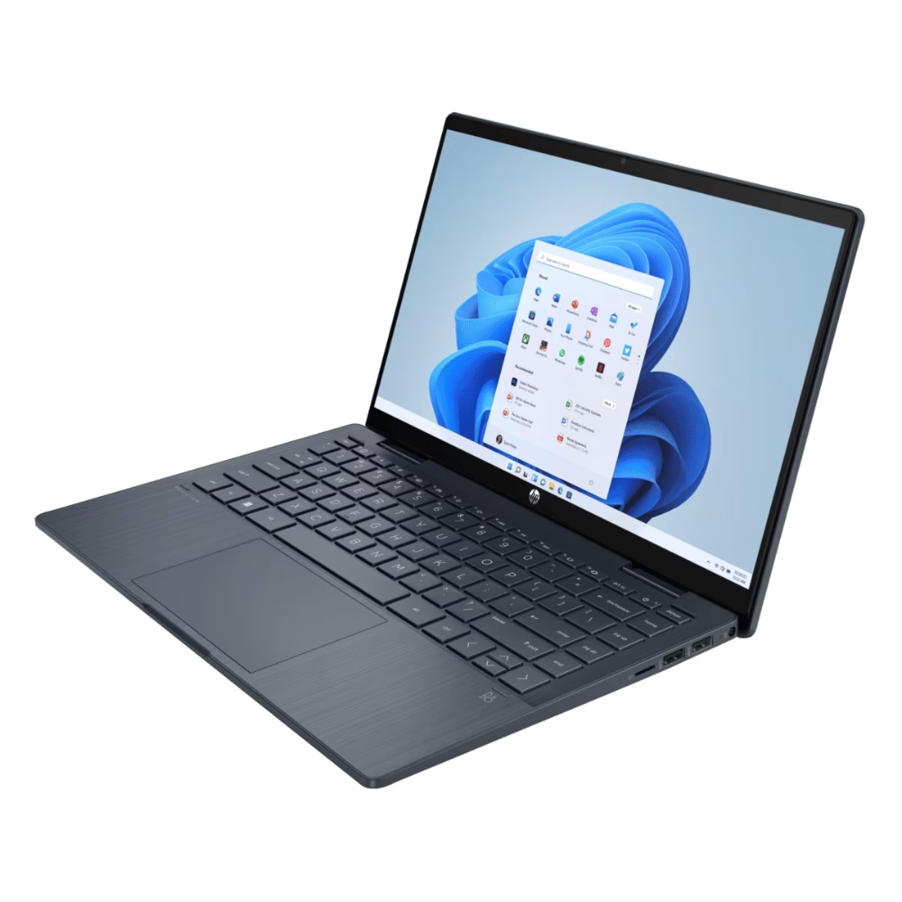 HP Pavilion x360 14-ek0004la, Laptop 2 en 1 Táctil de 14″ FHD IPS, Intel Core i5-1235U, 8GB DDR4, 512 GB SSD, W11 Home, Teclado español, Azul · 8D053LA#AB
