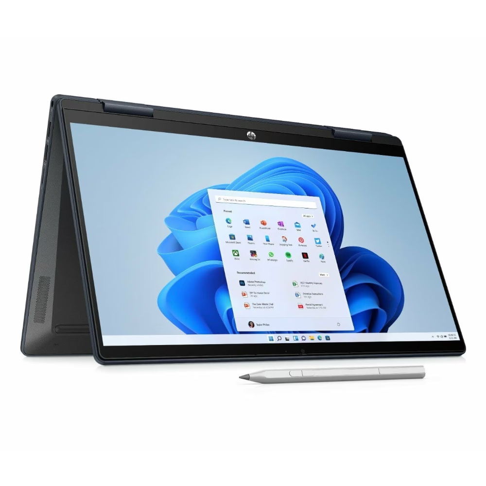 HP Pavilion x360 14-ek0004la, Laptop 2 en 1 Táctil de 14″ FHD IPS, Intel Core i5-1235U, 8GB DDR4, 512 GB SSD, W11 Home, Teclado español, Azul · 8D053LA#AB