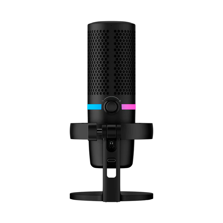 HyperX DuoCast, Micrófono USB, Anillo RGB, Negro · 4P5E2AA