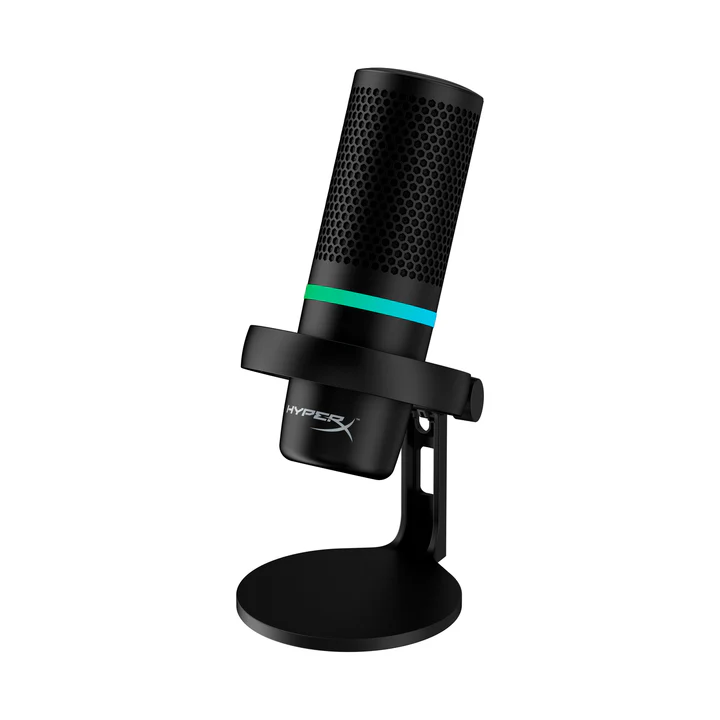 HyperX DuoCast, Micrófono USB, Anillo RGB, Negro · 4P5E2AA