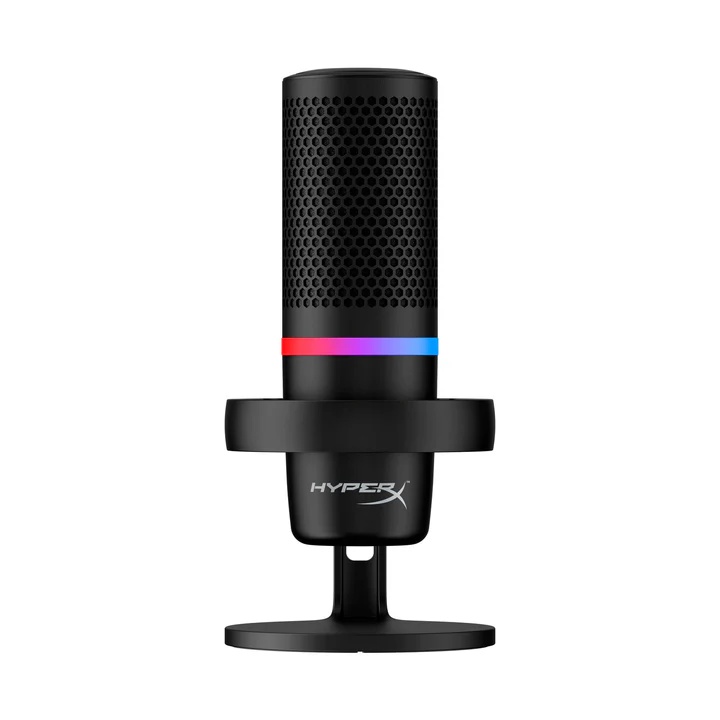 HyperX DuoCast, Micrófono USB, Anillo RGB, Negro · 4P5E2AA