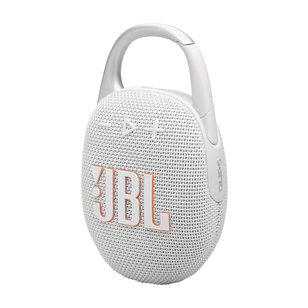 JBL Clip 5, Altavoz portátil Inalámbrico, Bluetooth, 12h (Blanco) · JBLCLIP5WHTAM