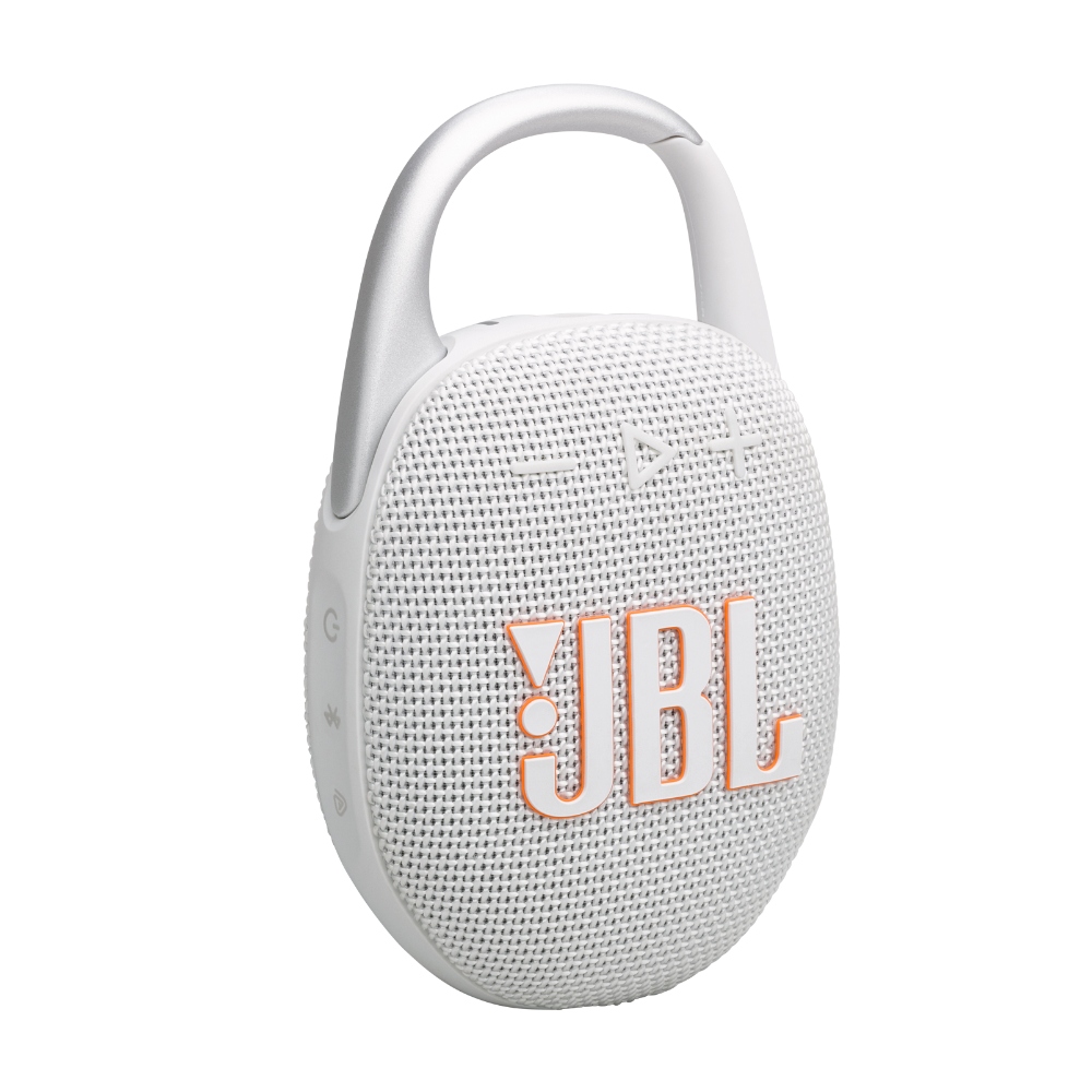 JBL Clip 5, Altavoz portátil Inalámbrico, Bluetooth, 12h (Blanco) · JBLCLIP5WHTAM