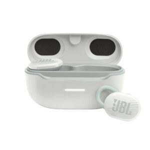 JBL Endurance Race, Auriculares inalámbricos deportivos con micrófono, Bluetooth, 30h (Blanco) · JBLENDURACEWHTAM