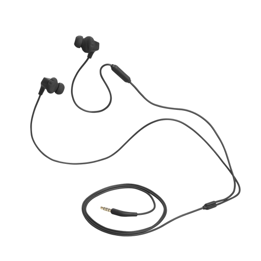 JBL Endurance Run 2, Auriculares deportivos cableados 3.5 mm con micrófono (Negro) · JBLENDURRUN2BLKAM