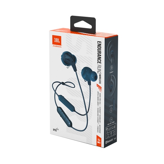JBL Endurance Run 2 Wireless, Auriculares inalámbricos deportivos con micrófono, Bluetooth, 10h (Azul) · JBLENDURRUN2BTBLU