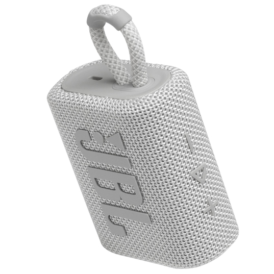 JBL Go 3, Altavoz portátil Inalámbrico, Bluetooth, 5h, Blanco · JBLGO3WHTAM