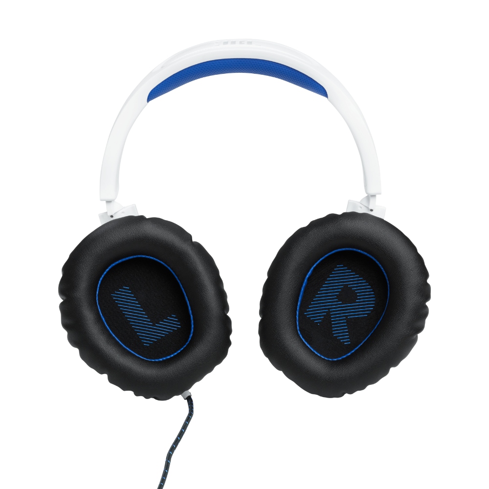JBL Quantum 100P Console, Auriculares Gaming con cable 3.5mm y micrófono desmontable (Blanco) · JBLQ100PWHTBLUAM