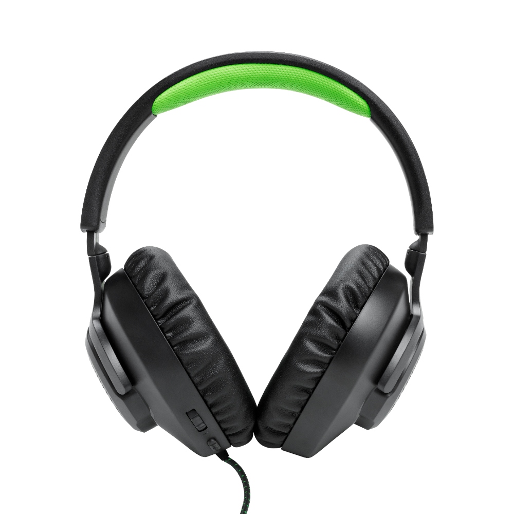 JBL Quantum 100X Console, Auriculares Gaming con cable 3.5mm y micrófono desmontable (Negro) · JBLQ100XBLKGRNAM