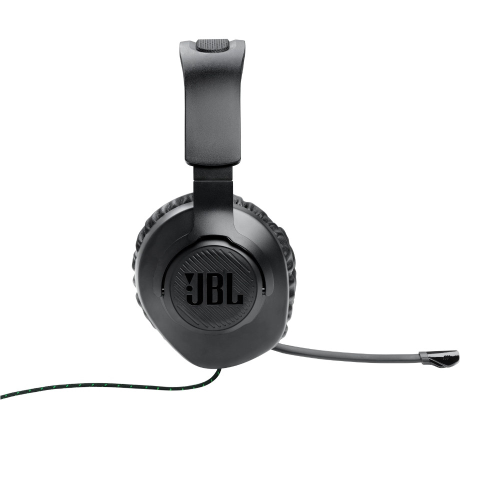 JBL Quantum 100X Console, Auriculares Gaming con cable 3.5mm y micrófono desmontable (Negro) · JBLQ100XBLKGRNAM