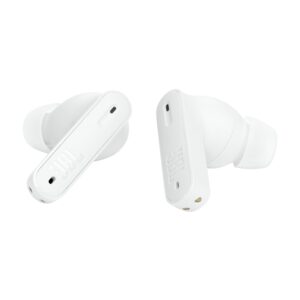 JBL Tune Beam, Auriculares inalámbricos Bluetooth con micrófono, ANC, 48h (Blanco) · JBLTBEAMWHTAM