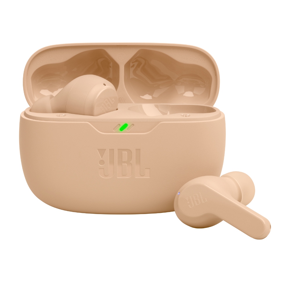 JBL Vibe Beam, Auriculares inalámbricos bluetooth con micrófono, 32h (Beige) · JBLVBEAMBEGAM