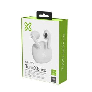 Klip Xtreme TuneXbuds, Earbuds Inalámbrico Bluetooth, IPX4, Blanco · KTE-007WH