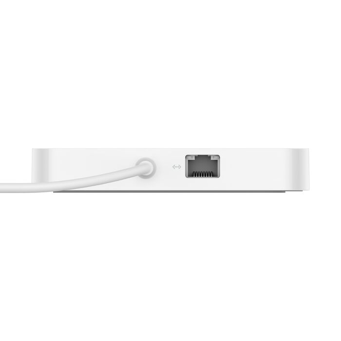 Belkin Connect, Adaptador multipuerto USB-C 6 en 1, 2x USB-A/USB-C/RJ45/Lector de tarjetas · INC011ttWH