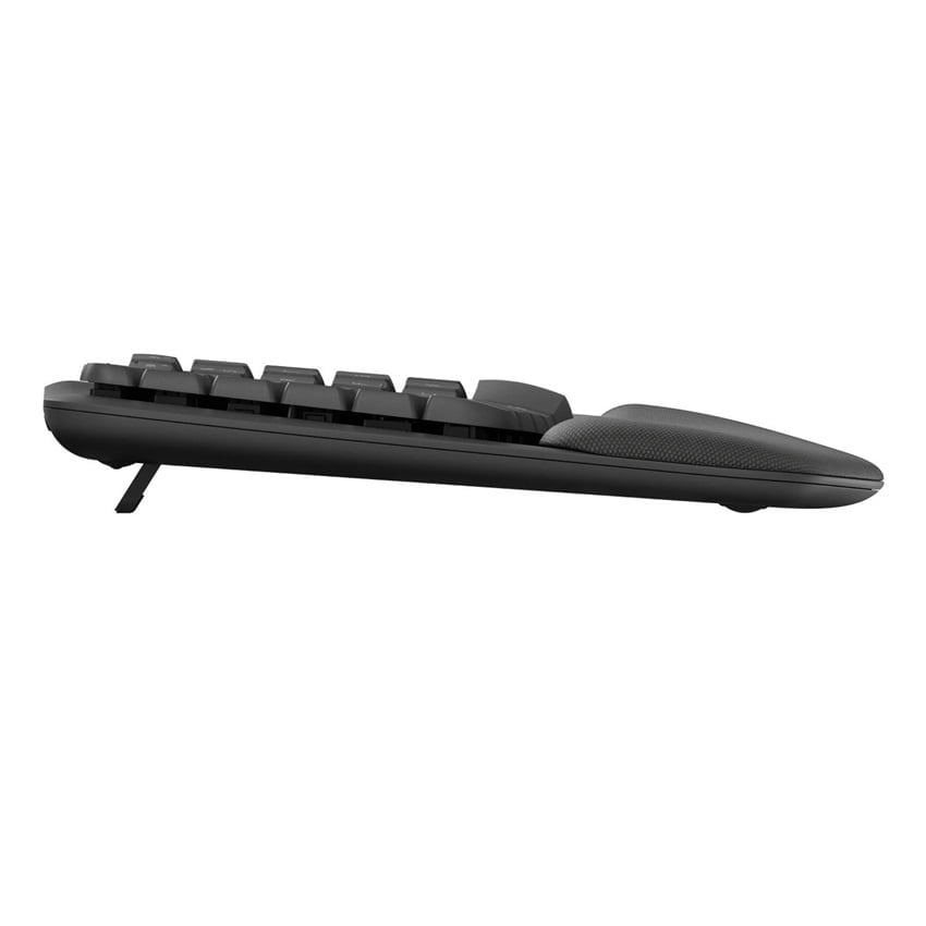 Logitech Wave Keys for Business, Teclado Ergonómico Inalámbrico, Logi Bolt USB, Bluetooth, Español, Grafito · 920-012325