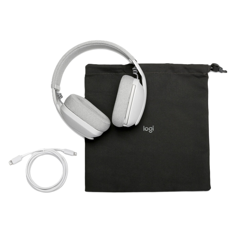 Logitech Zone Vibe 100, Auriculares inalámbricos Bluetooth, Blanco · 981-001218